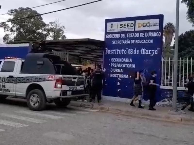 Evacúan Instituto 18 de Marzo tras amenaza de ataque difundida en redes