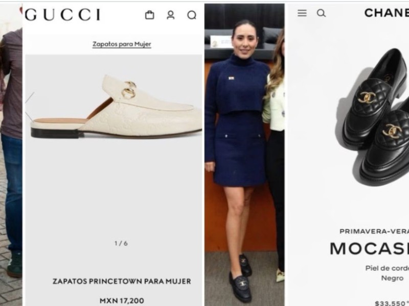 Exhiben lujosos accesorios de Cecilia Guadiana, senadora de Morena