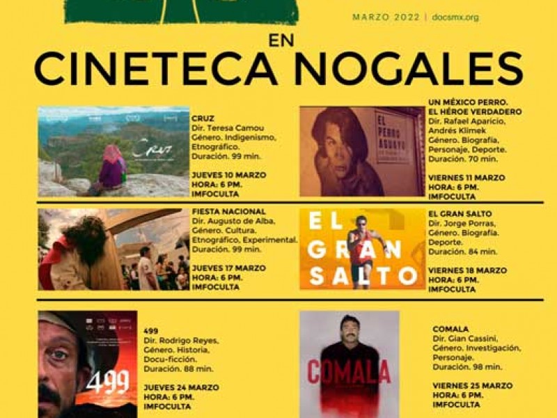 Exhibirán documentales en cineteca de Nogales