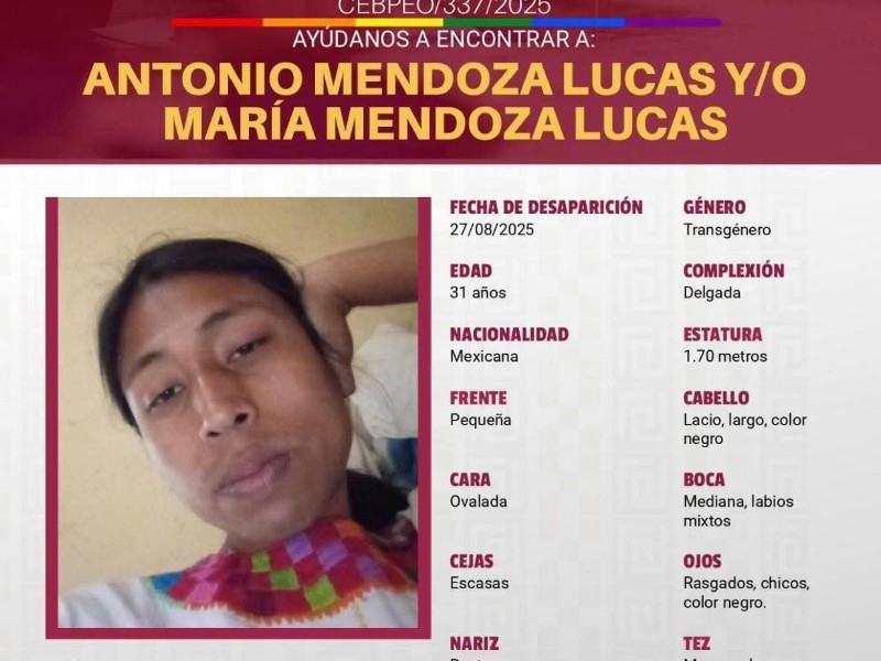 Exigen búsqueda urgente de activista trans desaparecida en zona Puebla-Oaxaca