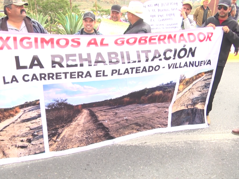 Exigen rehabilitación de tramo Plateado -Villanueva