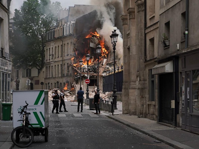 Explosión de gas en París deja 16 heridos