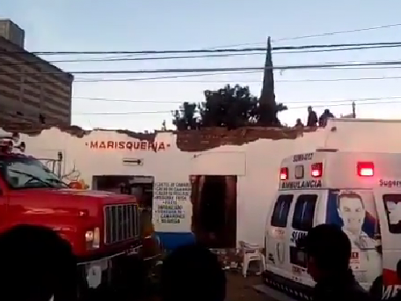 Explosión en marisquería en Cuautlancingo, dejó 3 lesionados