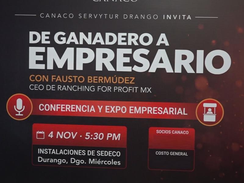 Expo empresarial en Durango el 4 de noviembre con 30 marcas.