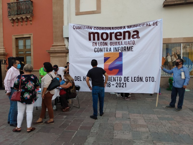 Expone Morena contra informe en León; señalan falta de transparencia