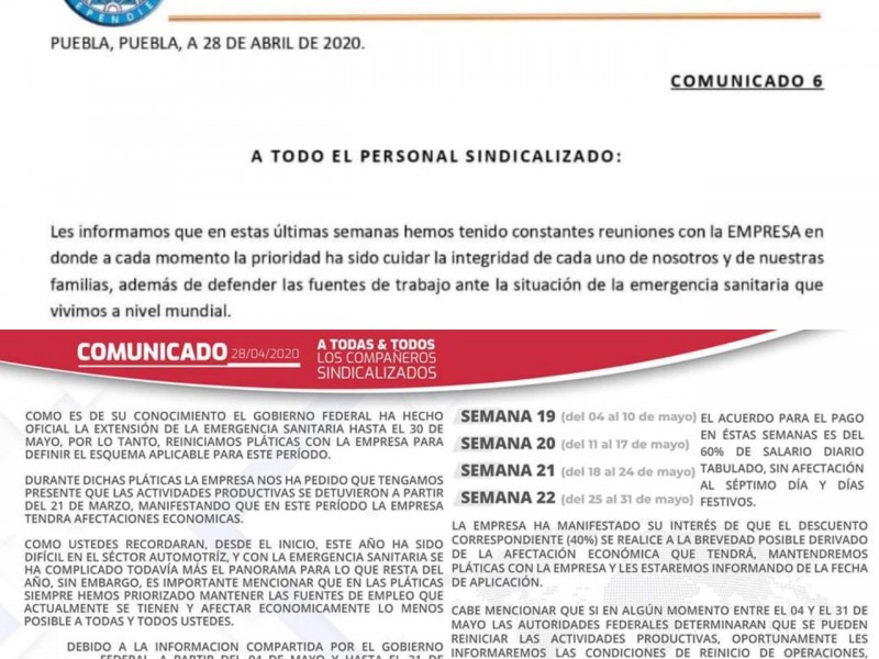 Extenderá Audi y Volkswagen paro por emergencia sanitaria