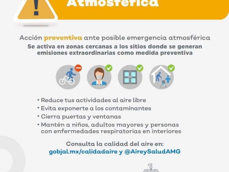 Extienden alerta atmosférica a GDL y Tlaquepaque