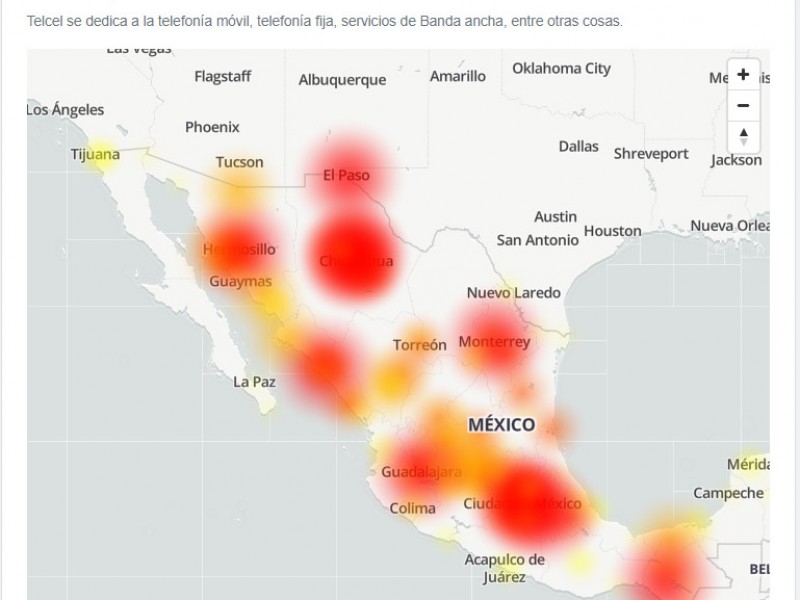 FALLAS EN  EL SERVICIO DE TELCEL