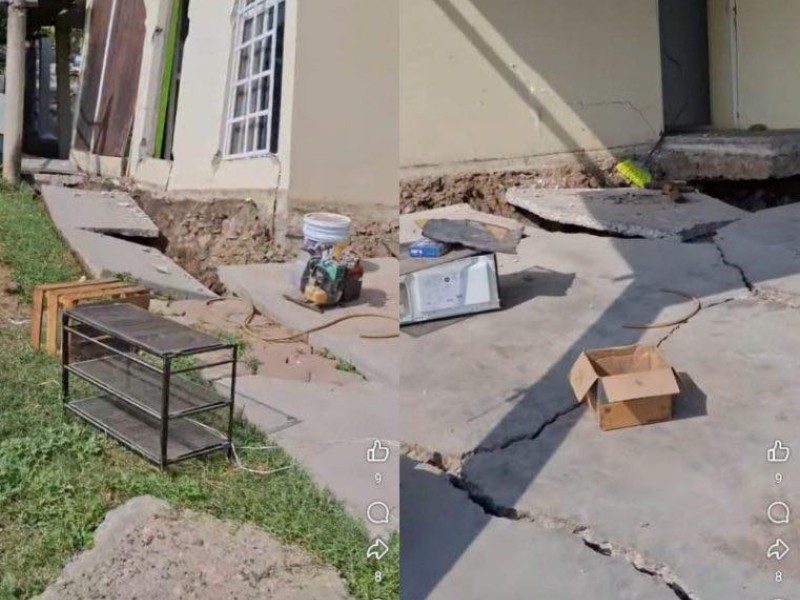 Fallas geológicas dañan varias viviendas en Animas Trujano