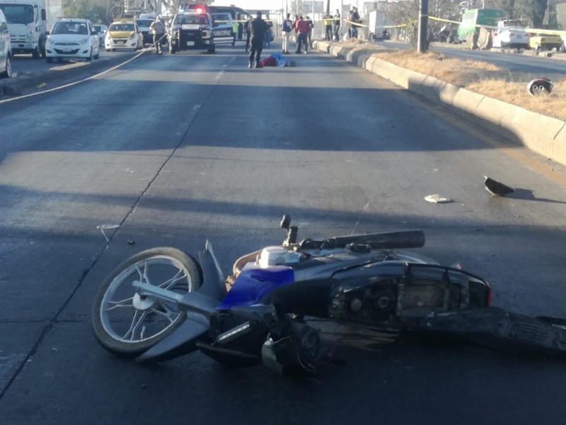 Fallece peatón atropellado por motocicleta cerca de Central Camionera