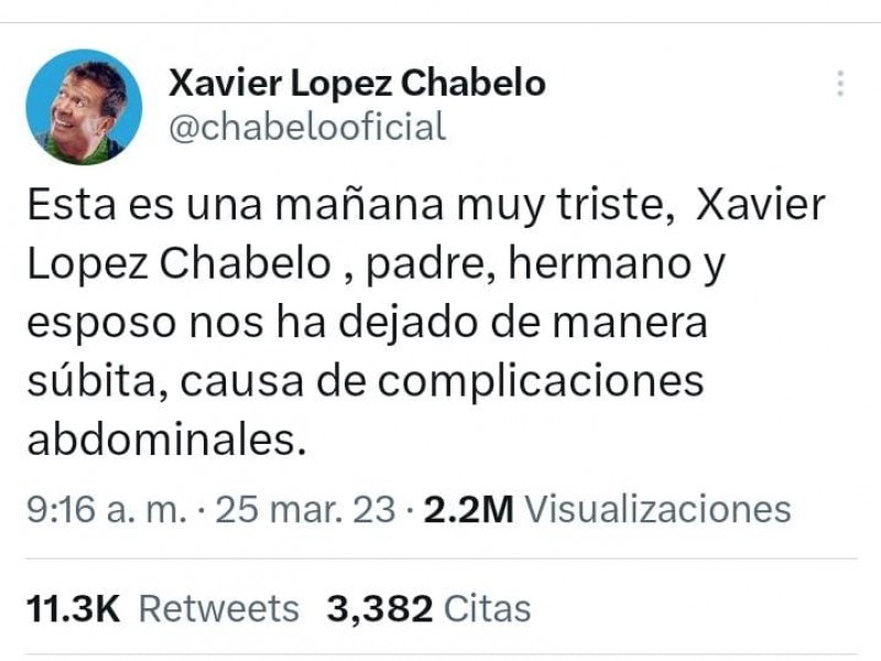 Fallece Xavier López 