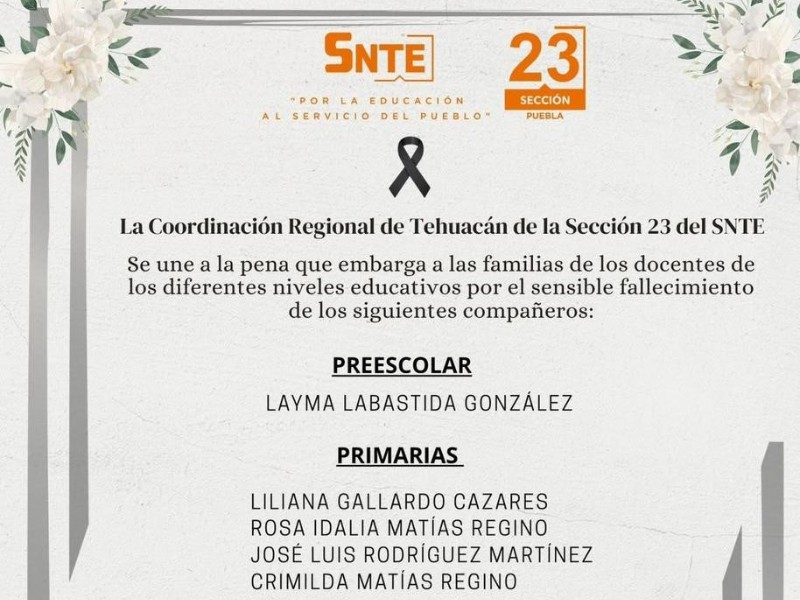 Fallecen 8 profesores del SNTE durante accidente en Cuacnopalan-Oaxaca