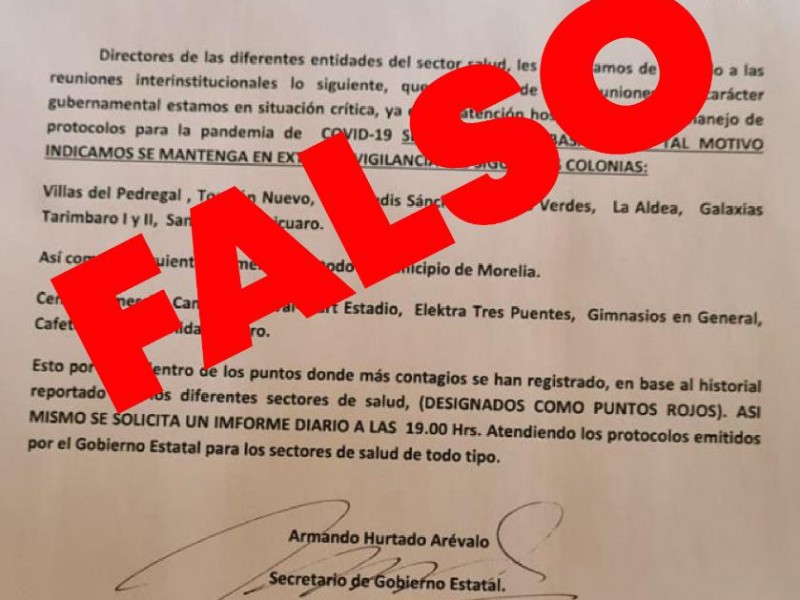 Falso documento circula redes; llama Segob a evitar desinformación