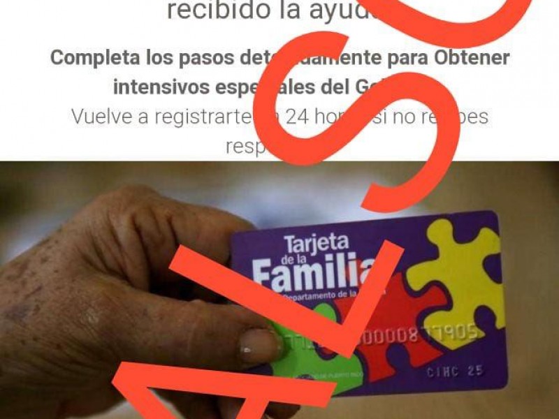 Falso que Gobierno de Puebla otorgue tarjeta de la familia