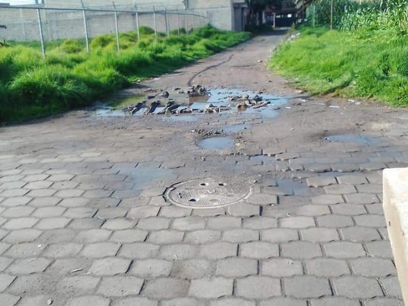 Falta de pavimentación afecta a vecinos de Metepec