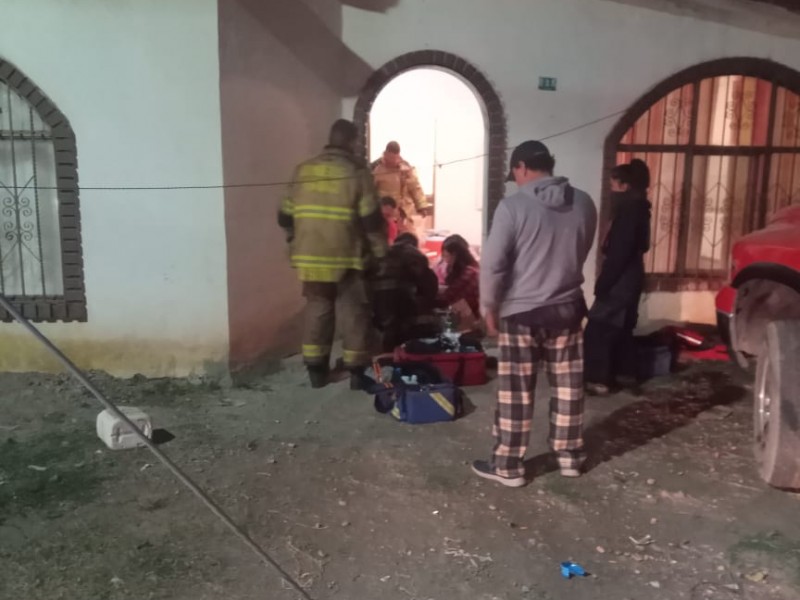 Familia se intoxica por fuga de gas en su domicilio