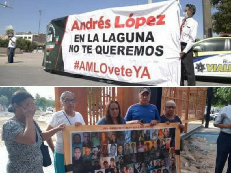 Familiares de desaparecidos y FRENAAA, la otra recepción a AMLO