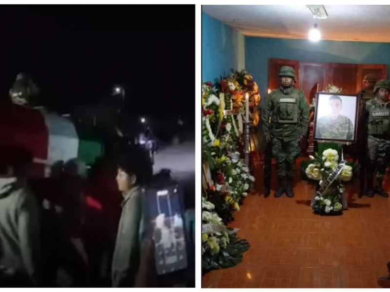 Familiares reciben cuerpo del soldado abatido en Sinaloa