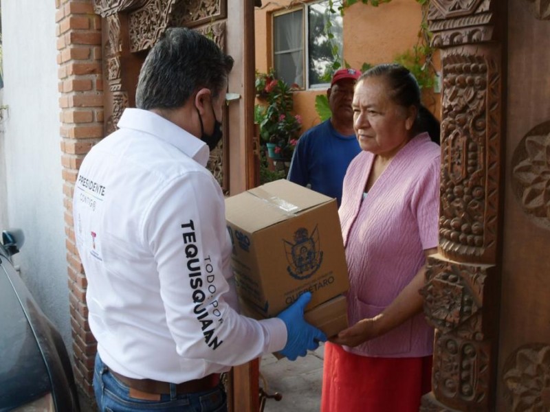 Familias de Tequisquiapan reciben apoyos por contingencia sanitaria