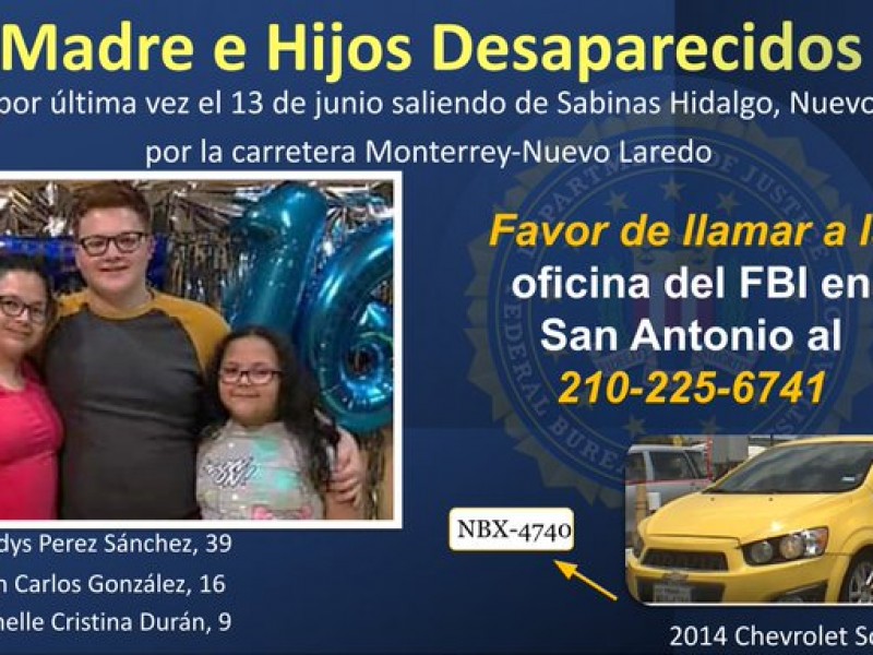 FBI ayuda a búsqueda de familia estadounidense desaparecida en México