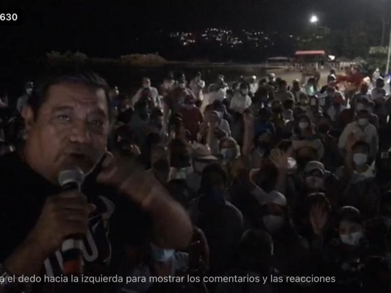 Félix Salgado hace mitin en Acapulco, asegura le devolverán candidatura