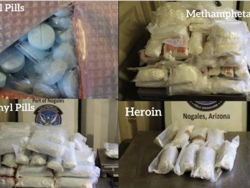 Fentanilo, Metanfetamina y Heroína drogas aseguradas en Nogales,Arizona