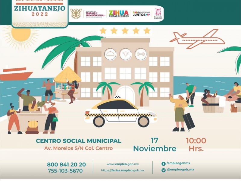 Feria del empleo turístico en Ixtapa-Zihuatanejo anuncian autoridades