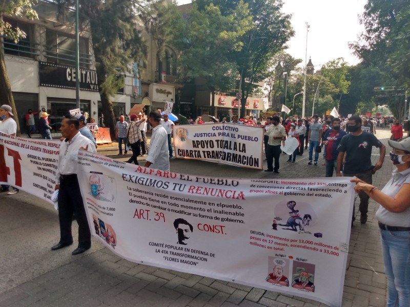 Festejan con manifestación 2 años de elección de AMLO