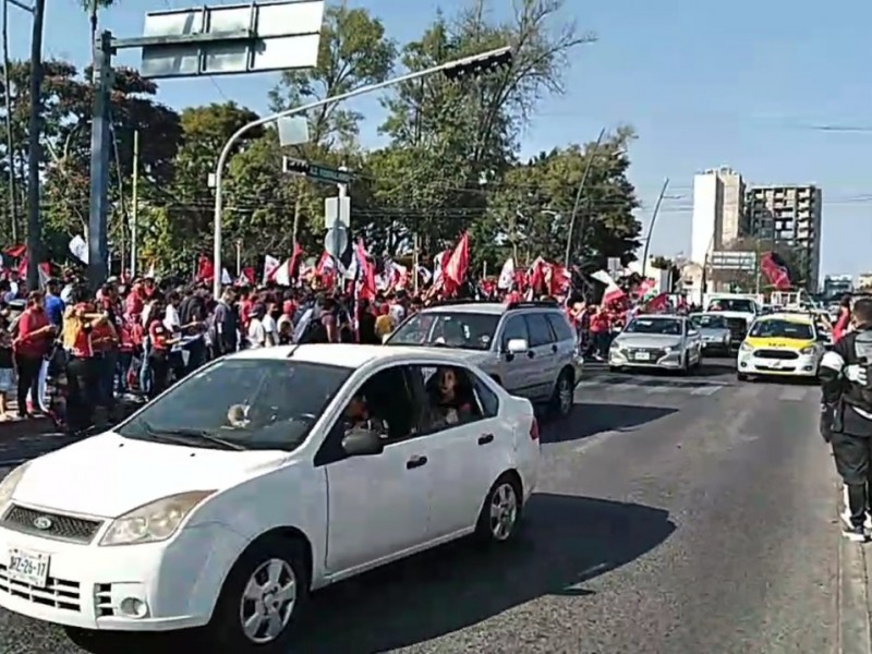 Festejo del Atlas causa caos vial en la zona Centro