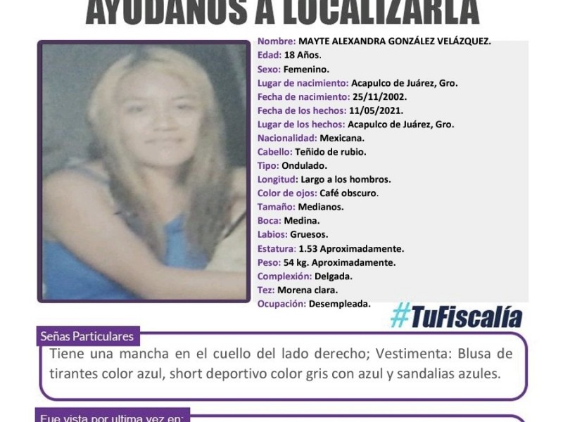 FGE activa Protocolo Alba por desaparición de joven en Acapulco