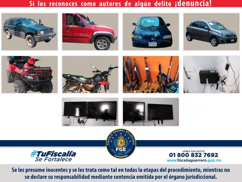 FGE aseguró armas en Petacalco e investiga homicidio