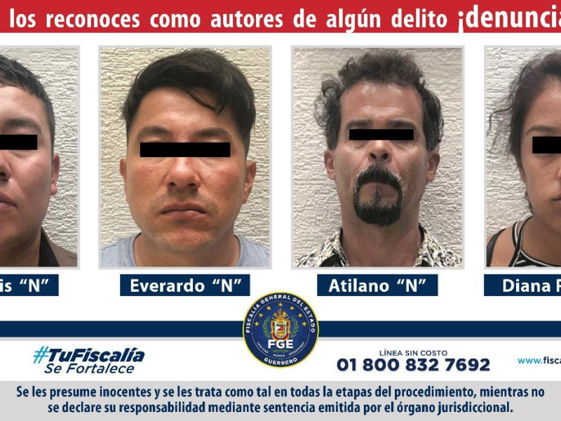 FGE detiene personas relacionadas a delito en Petatlán