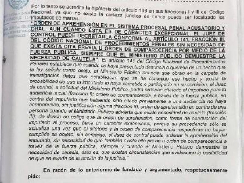 FGE solicita a juez orden de aprehensión contra Antonio Tarek