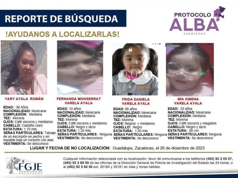 FGJEZ emite cédulas de búsqueda de 13 personas