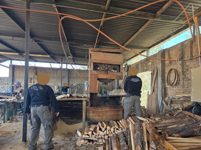 FGR cateó inmueble y aseguró maquinaria por delito ambiental en Durango.