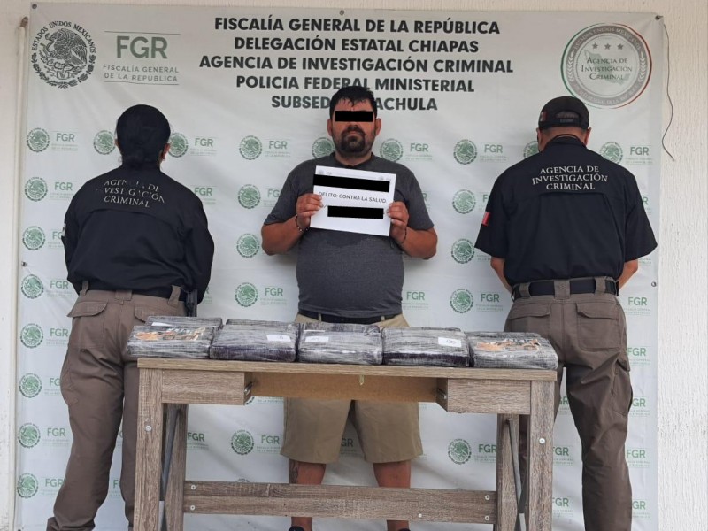 FGR decomisa 20 kgs de cocaína en Chiapas