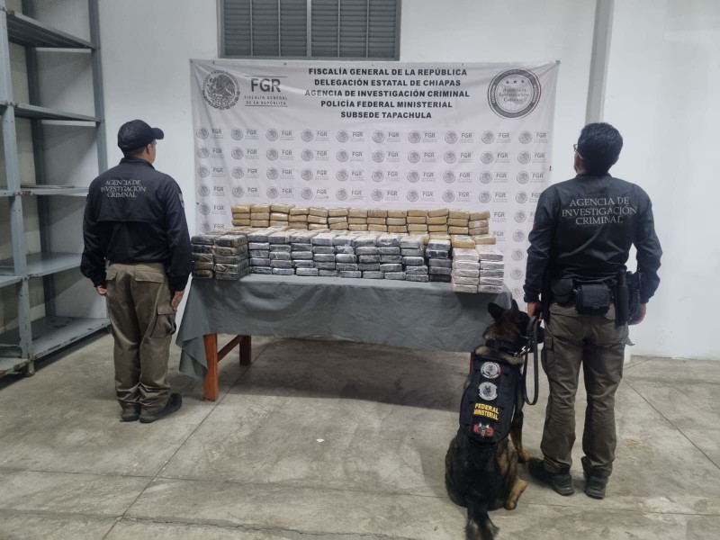 FGR decomisa cocaína en Tapachula y detiene a cuatro sujetos
