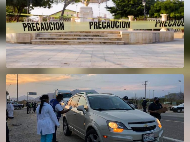 Filtros sanitarios y cierre de parques, nuevas medidas en Tehuantepec