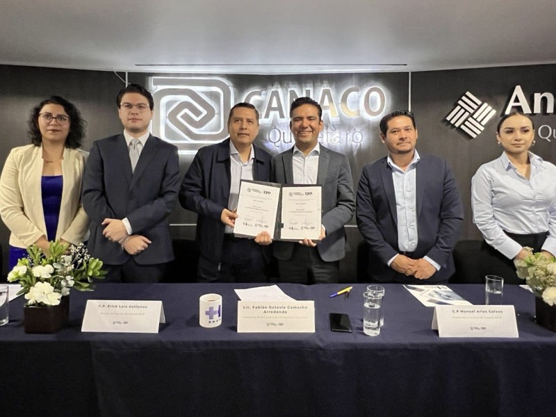 Firma Canaco Querétaro convenio por la salud