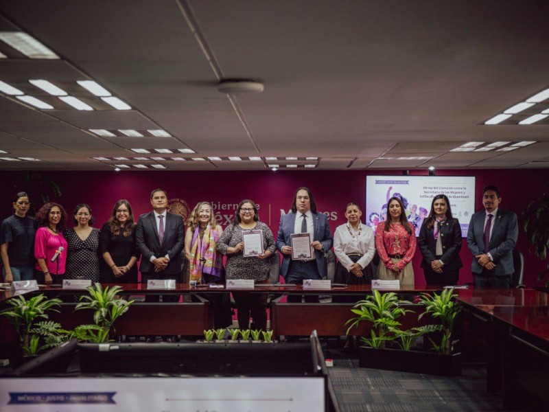 Firma convenio histórico FGE con secretaría de las mujeres