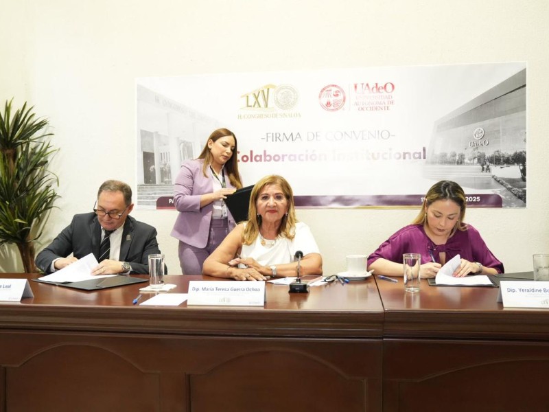 Firman Congreso y UAdeO convenio para impulsar formación y colaboración académica