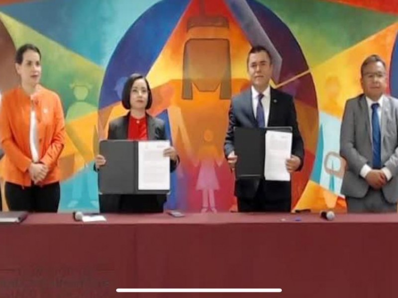 Firman convenio CDHEZ y  tribunal laboral burocrático