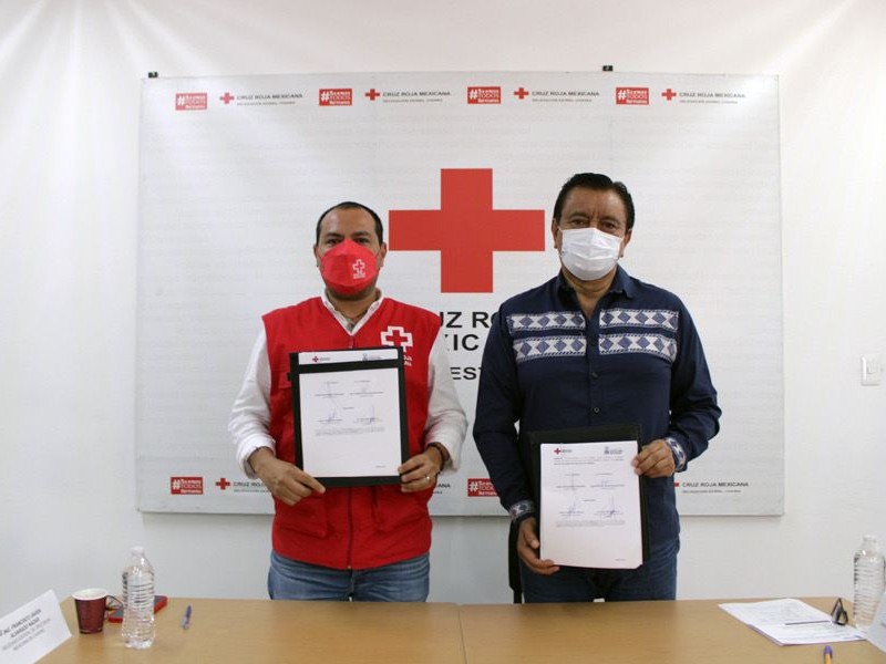 Firman convenio COBACH y Cruz Roja