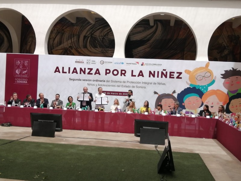 Firman convenio del Gobierno de Sonora y Unicef