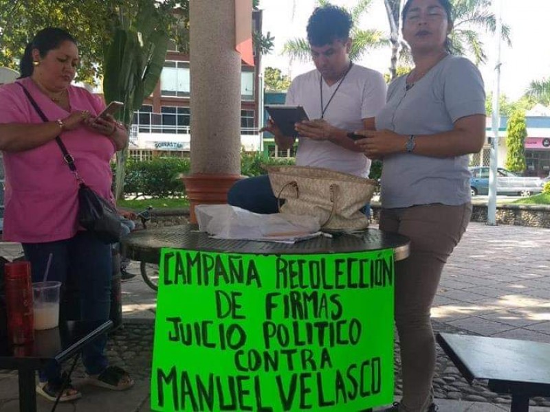 Firmas para iniciar juicio político contra MAVECO