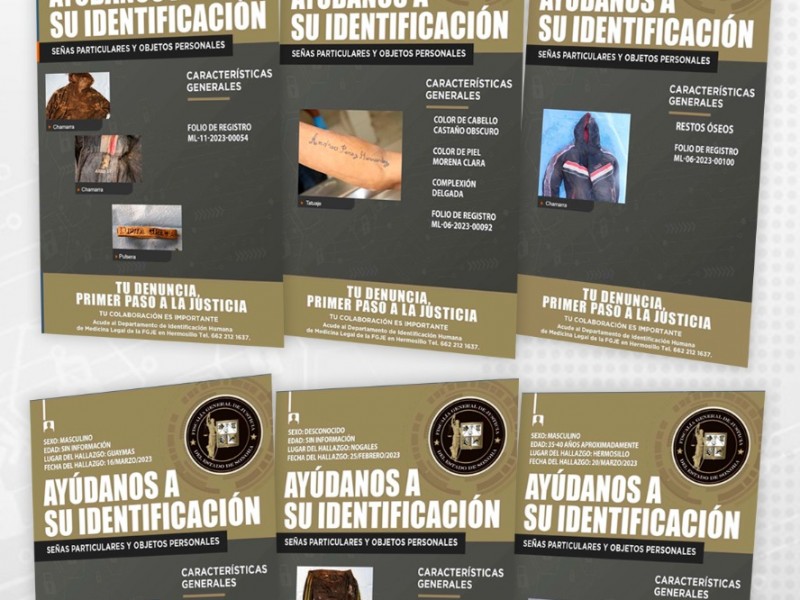 Fiscalía: 50 Cuerpos y restos humanos listos para ser identificados