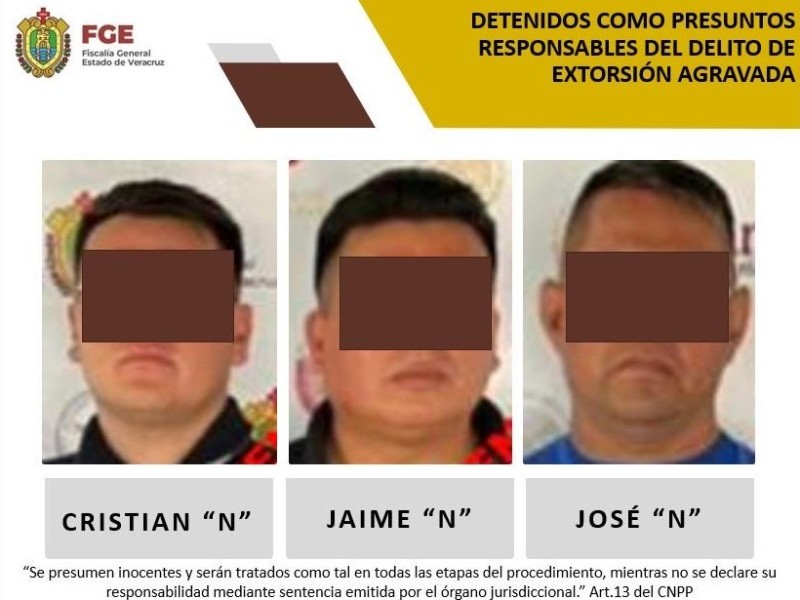 Fiscalía detiene a 3 policías de Coatepec acusados de extorsión agravada