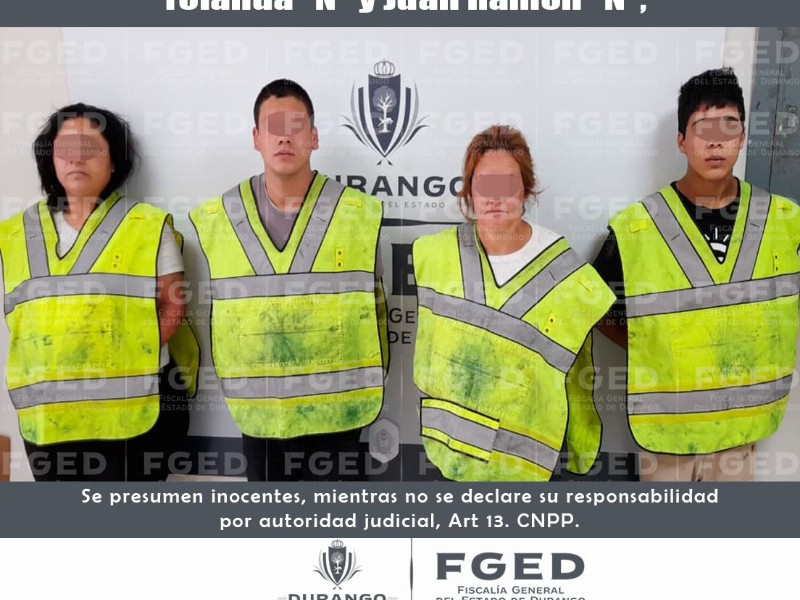Fiscalía detiene a cuatro presuntos responsables de doble homicidio en Durango
