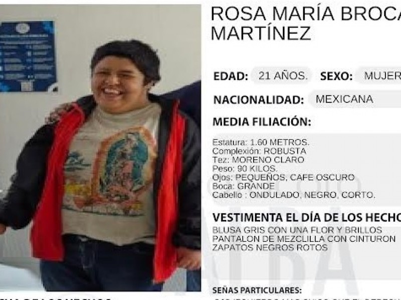 Fiscalía pide apoyo en búsqueda de Rosa María; está desaparecida