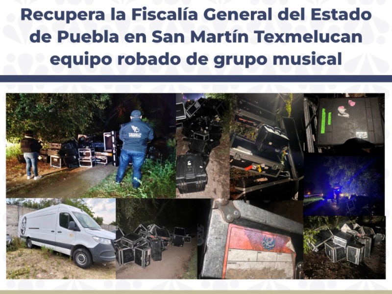 Fiscalía recupera instrumentos robados de Los Ángeles Azules